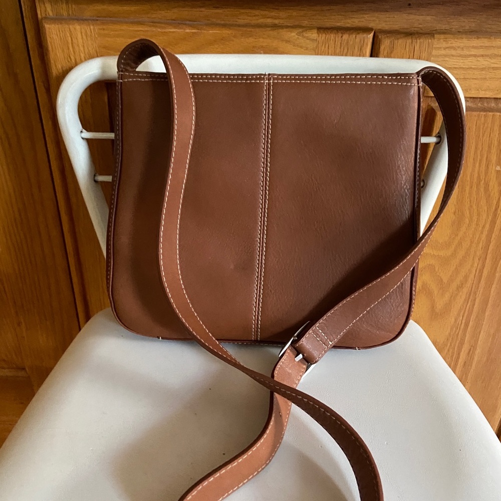 NWT leather Preston & York brown bag